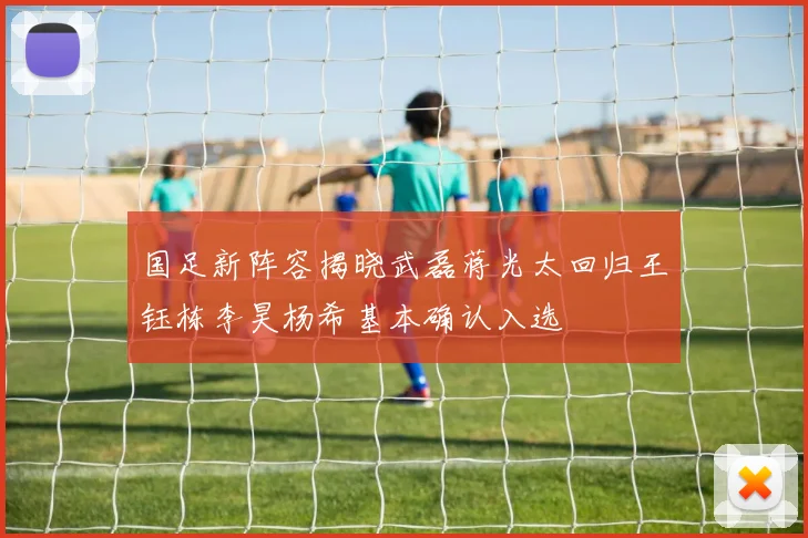 国足新阵容揭晓武磊蒋光太回归王钰栋李昊杨希基本确认入选