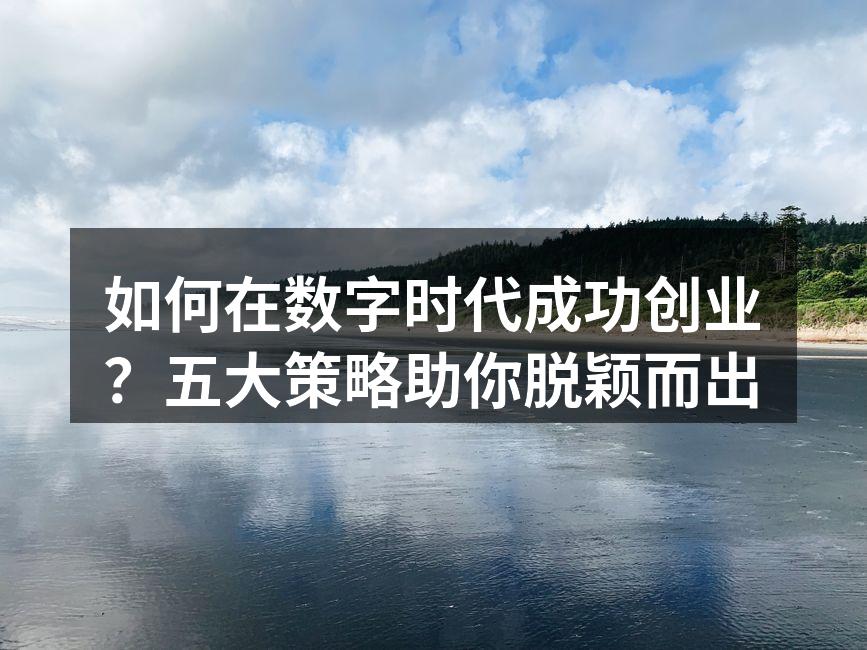 如何在数字时代成功创业？五大策略助你脱颖而出